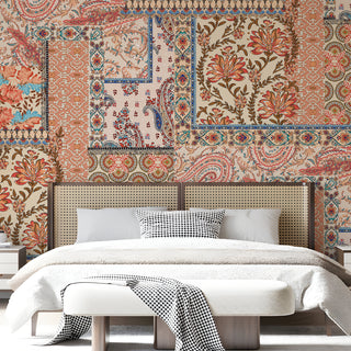 Ethnic Indian Wall Murals. Traditional Mughal Art Full Wall Wallpaper. (ETHMRL013)