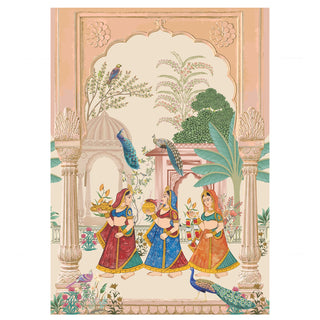 Ethnic Indian Wall Murals. Traditional Mughal Art Full Wall Wallpaper. (ETHMRL015)