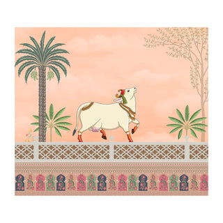 Ethnic Indian Wall Murals. Traditional Pichwai Art Full Wallpaper. (ETHMRL016)