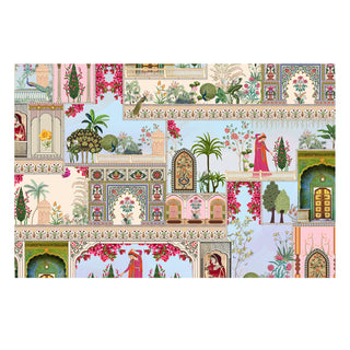 Ethnic Indian Wall Murals. Traditional Mughal Art Full Wall Wallpaper. (ETHMRL019)