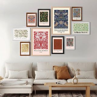 Gallery Wall Set of 10 William Morris Frames Museum Art. (GWS10WA02)