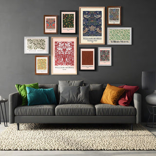 Gallery Wall Set of 10 William Morris Frames Museum Art. (GWS10WA02)
