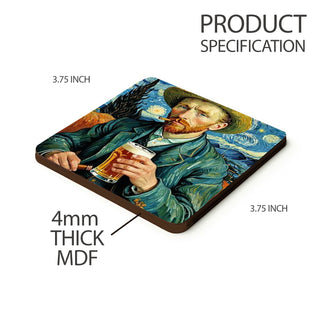 Parody Art Quirky MDF Wood Coasters Set of 6 (MDFCSTR001)