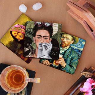 Parody Art Quirky MDF Wood Coasters Set of 6 (MDFCSTR001)