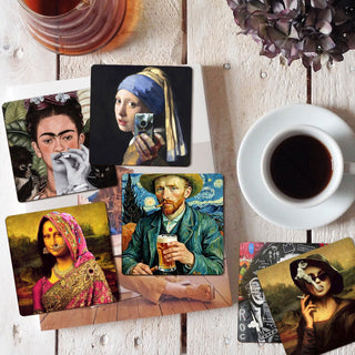 Parody Art Quirky MDF Wood Coasters Set of 6 (MDFCSTR001)