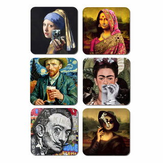 Parody Art Quirky MDF Wood Coasters Set of 6 (MDFCSTR001)