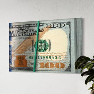 100 USD Bill Motivational Poster in Framed Canvas With Inspiring Quotes in Large Size for Office and Startups. - Khirki.in