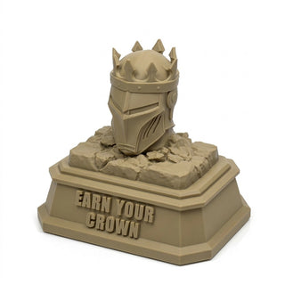 Earn Your Crown (Knight) desk trophy, Sandstorm finish