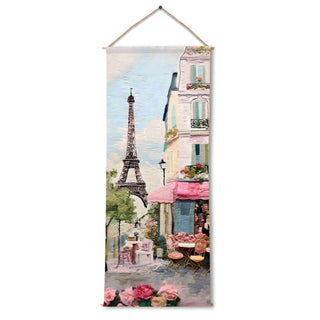 Travel Wall Hanging Tapestry. Thick fabric, Ready to Hang Wall Décor. Size 24 In x 60 In. (TRVLTPS007)