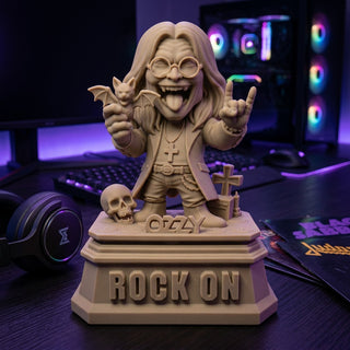 Rock On (Rock Star) desk trophy on an executive desk