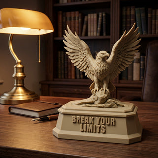 Break Your Limits (Eagle) desk trophy on an executive desk