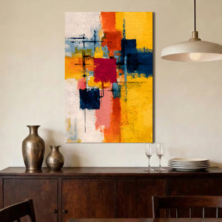 Abstract Wall Art Canvas | Premium Contemporary Painting for Home & Office Decor | HD Canvas Print, Framed, Ready to Hang. (ABSWA07)