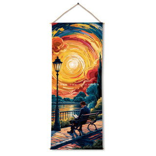 Travel Wall Hanging Tapestry. Thick fabric, Ready to Hang Wall Décor. Size 24 In x 60 In. (TRVLTPS006)