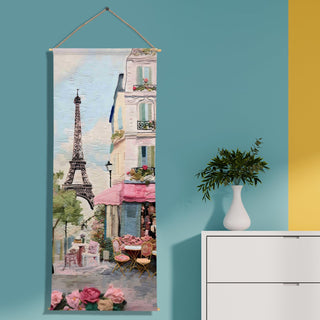 Travel Wall Hanging Tapestry. Thick fabric, Ready to Hang Wall Décor. Size 24 In x 60 In. (TRVLTPS007)