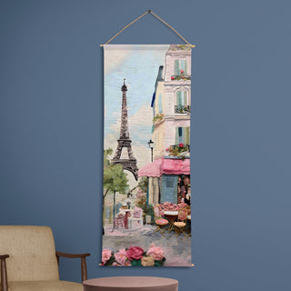 Travel Wall Hanging Tapestry. Thick fabric, Ready to Hang Wall Décor. Size 24 In x 60 In. (TRVLTPS007)