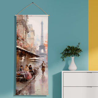 Travel Wall Hanging Tapestry. Thick fabric, Ready to Hang Wall Décor. Size 24 In x 60 In. (TRVLTPS004)