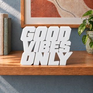 Good Vibes Only desk letters in White