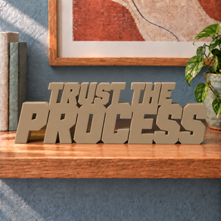 Trust the Process desk letters in Sandstorm