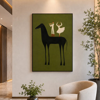 Equestrian Muse Wall Art | Modern Decor, HD Canvas Print, Ready to Hang. (MOWA78)