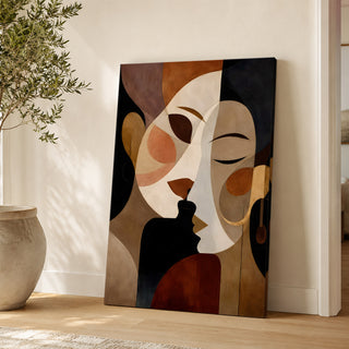 Abstract Faces Wall Art | Contemporary Portrait Decor, HD Canvas Print, Ready to Hang. (MOWA79)