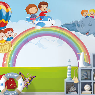 Kids Room Wall Murals. Full Wall Wallpaper for Boys and Girls Room, Nursery, Play Schools. (KDSMRL006)