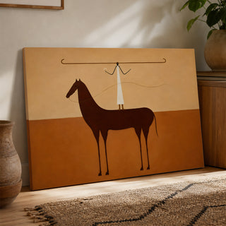 Solitary Rider Wall Art | HD Canvas Print, Ready to Hang. (MOWA88)