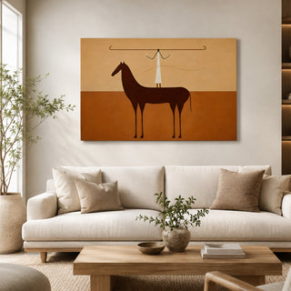 Solitary Rider Wall Art | HD Canvas Print, Ready to Hang. (MOWA88)