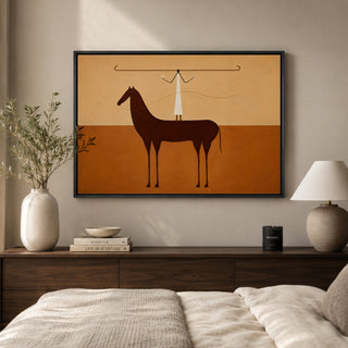 Solitary Rider Wall Art | HD Canvas Print, Ready to Hang. (MOWA88)