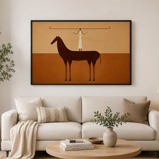 Solitary Rider Wall Art | HD Canvas Print, Ready to Hang. (MOWA88)