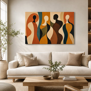 Abstract Figures Wall Art | HD Canvas Print, Ready to Hang. (MOWA89)