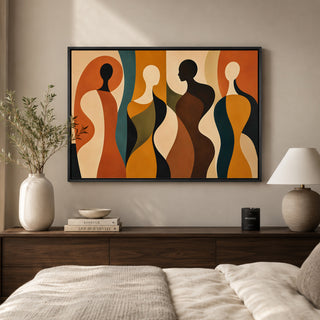 Abstract Figures Wall Art | HD Canvas Print, Ready to Hang. (MOWA89)