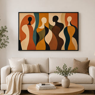 Abstract Figures Wall Art | HD Canvas Print, Ready to Hang. (MOWA89)