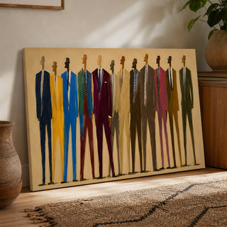 The Gentlemen Line Wall Art | HD Canvas Print, Ready to Hang. (MOWA91)