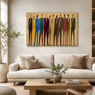 The Gentlemen Line Wall Art | HD Canvas Print, Ready to Hang. (MOWA91)