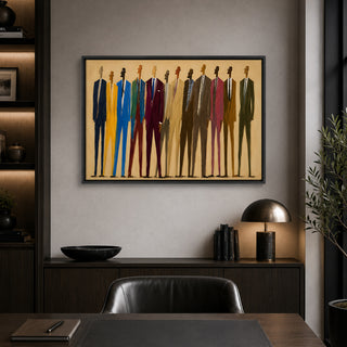 The Gentlemen Line Wall Art | HD Canvas Print, Ready to Hang. (MOWA91)