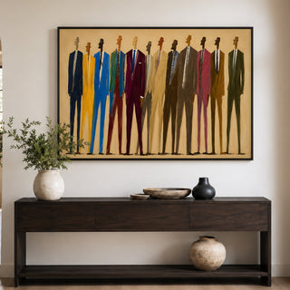 The Gentlemen Line Wall Art | HD Canvas Print, Ready to Hang. (MOWA91)