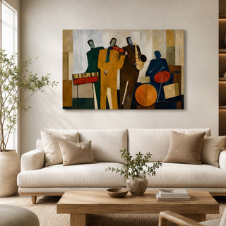 Jazz Geometry Wall Art | HD Canvas Print, Ready to Hang. (MOWA92)