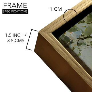 English Tea Garden Wall Art, HD Canvas Print, Golden Floater Framed, Ready to Hang, (24 In x 48 In) (EURP-WA-10-D)