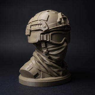 Soldier headphone stand detail