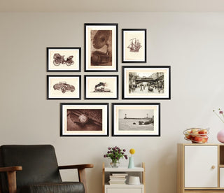 Gallery Wall Set of 8 European Vintage Frames Museum Art. (GWS8WA01)