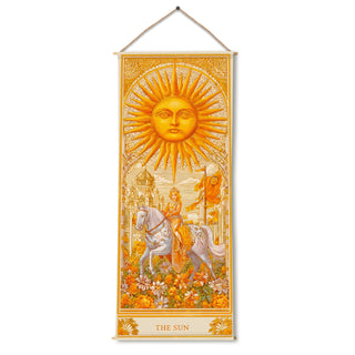 Indian Sun Tarot Wall Hanging Tapestry, Thick fabric, HD Print, Ready to Hang Wall Décor. Size 24 In x 60 In (TAROTTPS02)