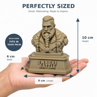 Size guide: 10 cm high, 9 cm long, 6 cm wide, palm-sized