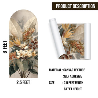 Tropical Arch Wall Mural – Peel & Stick Orchid & Bird of Paradise Wallpaper – Waterproof Self Adhesive Canvas Texture for Bedroom, Living Room & Entryway, 6ft x 2.5ft (VDWS03)