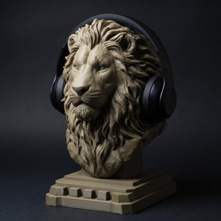 Regal Lion headphone stand detail