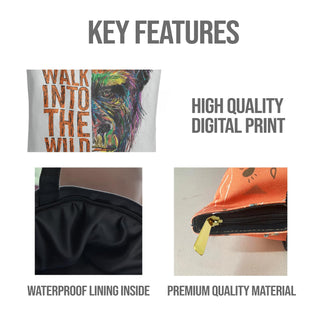 Canvas Zip Clouser Tote Bag for Women – 15x16 Inch Reusable Shopping & Everyday Carry Bag (TOBA01)