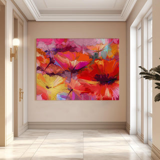PAPER PLANE DESIGN Canvas Floral Wall Art: A Symphony of Nature's Elegance Large Size Canvas Framed Paintings For Living Room, Office, Home Decor. (FLWA01)