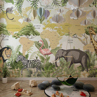 Kids Room Wall Murals. Full Wall Wallpaper for Boys and Girls Room, Nursery, Play Schools. (KDSMRL008)