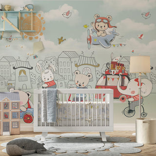 Kids Room Wall Murals. Full Wall Wallpaper for Boys and Girls Room, Nursery, Play Schools. (KDSMRL007)