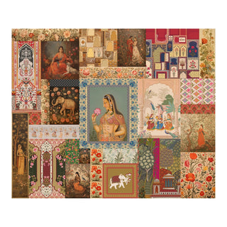 Ethnic Indian Wall Murals. Traditional Mughal Art Full Wall Wallpaper. (ETHMRL002)