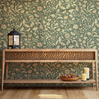 Ethnic Indian Wall Murals. Traditional Mughal Art Full Wall Wallpaper. (ETHMRL007)